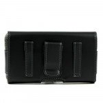 Wholesale iPhone 5S Extendable Horizontal Premium PU Leather Belt Pouch (Black)